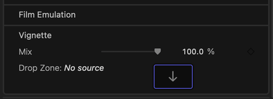 Drop Zone at the bottom of the Color Finale inspector